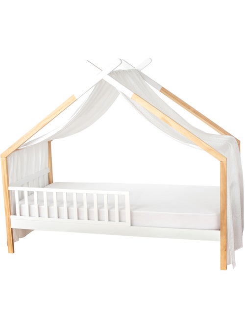 SEVIRA KIDS | Ciel de lit cabane toile en double gaze pois dorés 420 x 130 cm - Kiabi