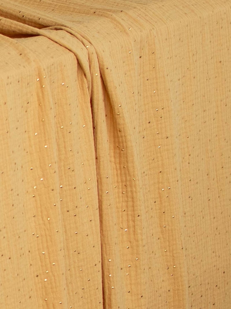 SEVIRA KIDS | Ciel de lit cabane toile en double gaze pois dorés 420 x 130 cm Taupe/Doré - Kiabi