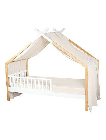 SEVIRA KIDS | Ciel de lit cabane toile en gaze de coton Jeanne 420 x 130 cm