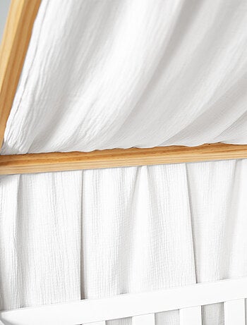 SEVIRA KIDS | Ciel de lit cabane toile en gaze de coton Jeanne 420 x 130 cm