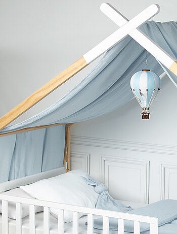 SEVIRA KIDS | Ciel de lit cabane toile en gaze de coton Jeanne 420 x 130 cm