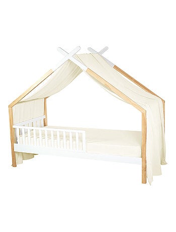 SEVIRA KIDS | Ciel de lit cabane toile en gaze de coton Jeanne 420 x 130 cm