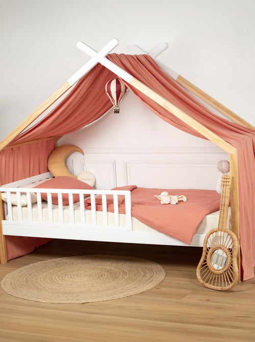 SEVIRA KIDS | Ciel de lit cabane toile en gaze de coton Jeanne 420 x 130 cm - Kiabi