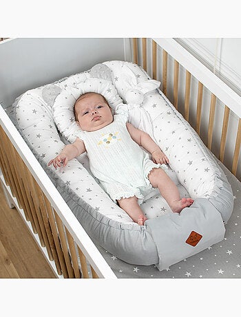 SEVIRA KIDS | Cocon bébé matelassé velvet - nid réducteur de lit STELLA