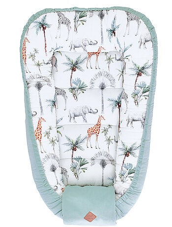 SEVIRA KIDS | Cocon nid bébé matelassé réducteur de lit Safari