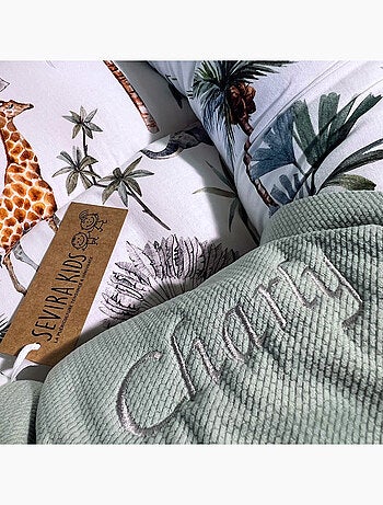 SEVIRA KIDS | Cocon nid bébé matelassé réducteur de lit Safari