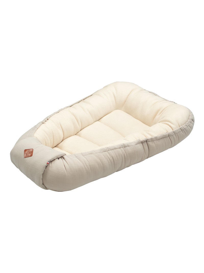 SEVIRA KIDS | Cocon nid réducteur de lit en coton nid d'abeille Beige - Kiabi