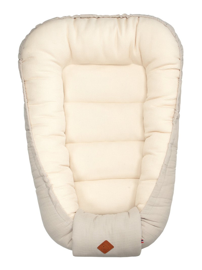 SEVIRA KIDS | Cocon nid réducteur de lit en coton nid d'abeille Beige - Kiabi