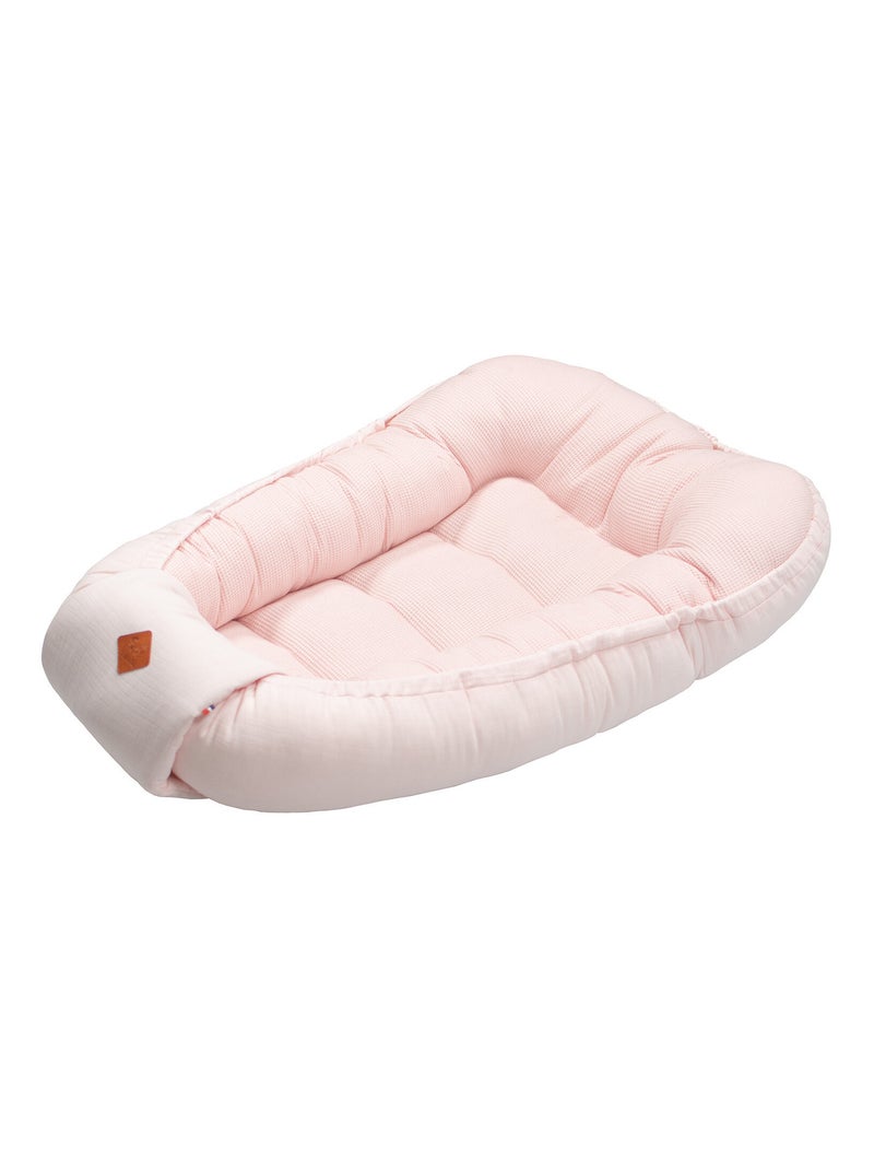 SEVIRA KIDS | Cocon nid réducteur de lit en coton nid d'abeille Rose - Kiabi