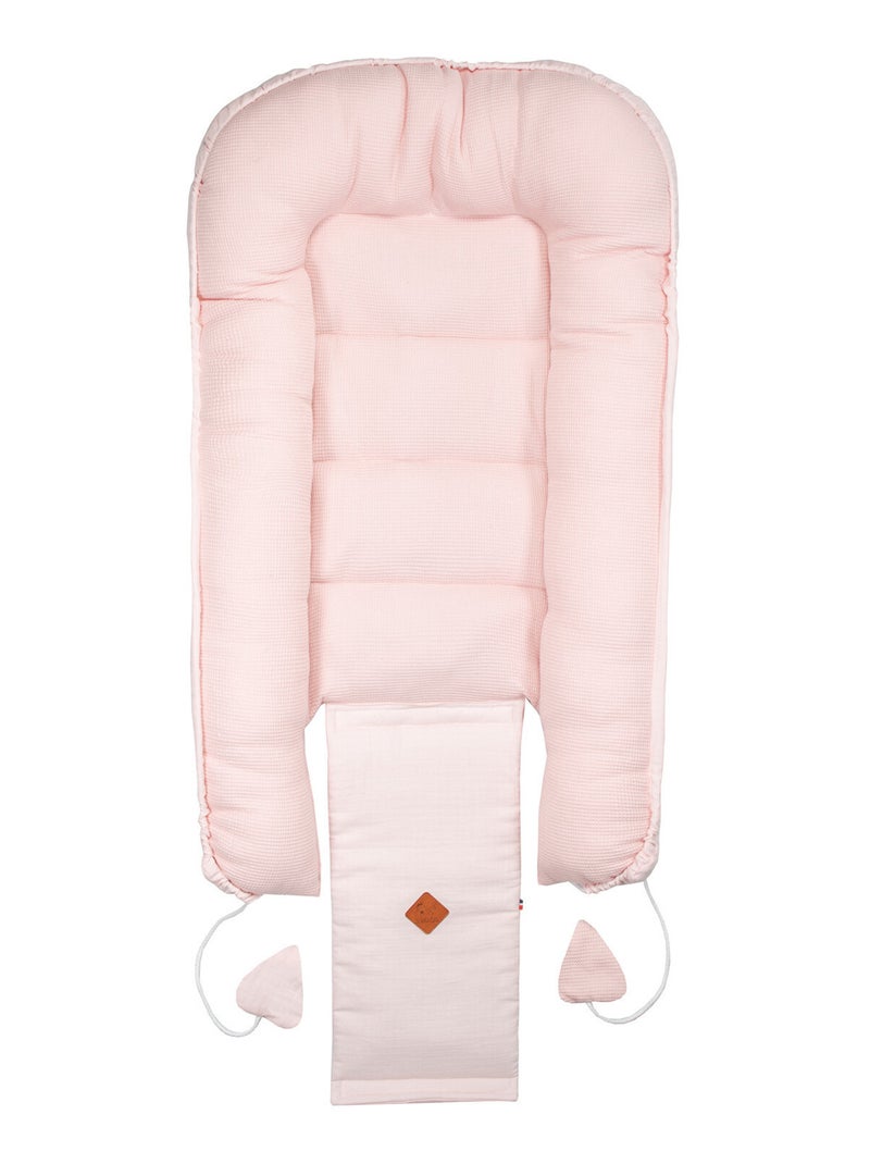 SEVIRA KIDS | Cocon nid réducteur de lit en coton nid d'abeille Rose - Kiabi