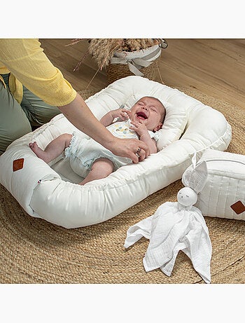 SEVIRA KIDS | Cocon nid réducteur de lit en gaze de coton