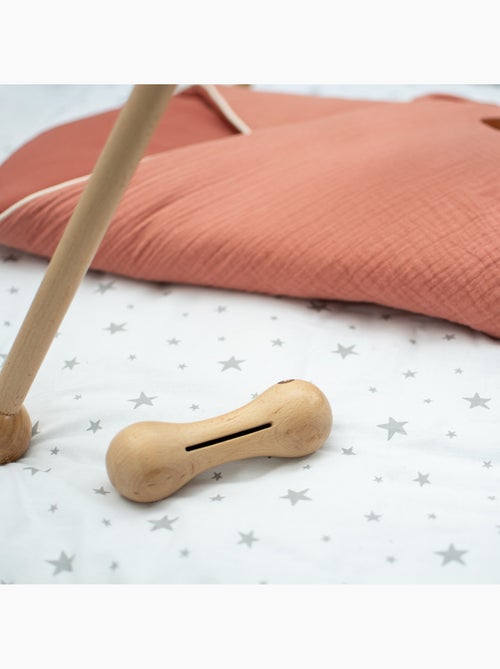 SEVIRA KIDS | Coffret de 3 hochets en coton et bois naturel - Kiabi
