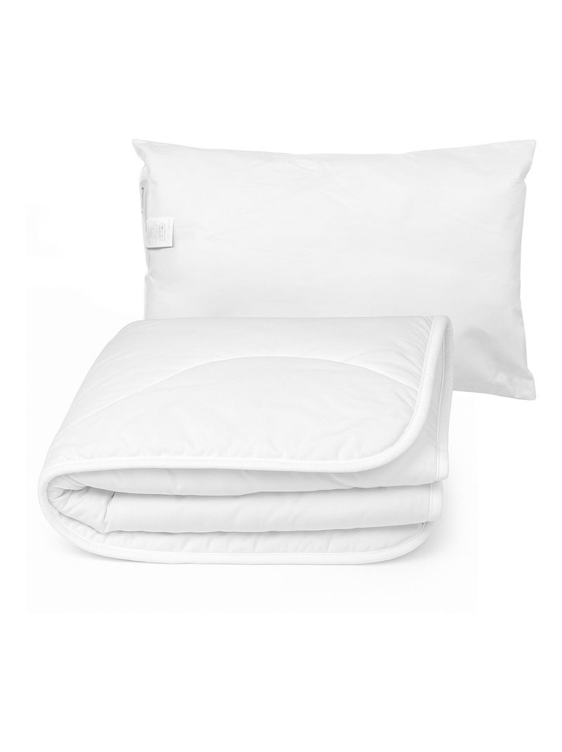 SEVIRA KIDS | Couette et oreiller coton bio fabriqué en France Blanc - Kiabi