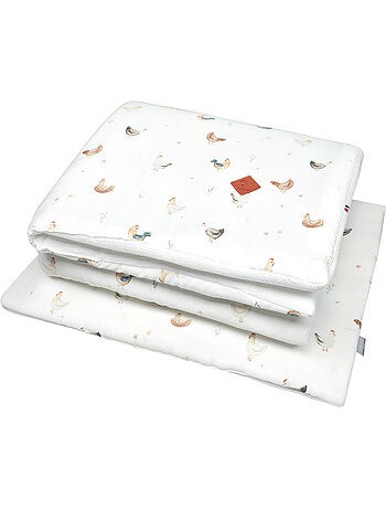 SEVIRA KIDS | Couette et oreiller enfant - prêt à dormir GALLINA