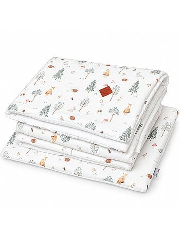 Sevira kids | couette et oreiller enfant prêt à dormir forest
