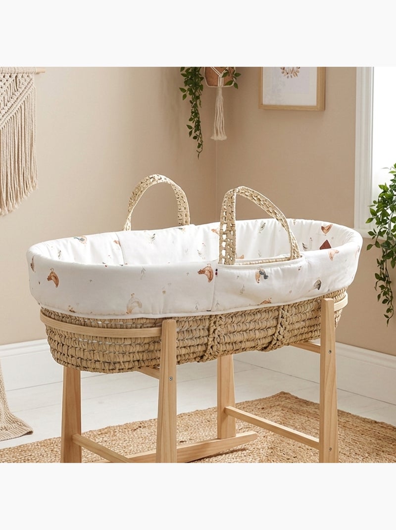 SEVIRA KIDS | Couffin bébé avec Matelas Habillage et Drap Housse GALLINA Ecru - Kiabi