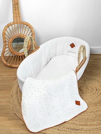 SEVIRA KIDS | Couffin bébé avec Matelas Habillage et Drap Housse Jeanne