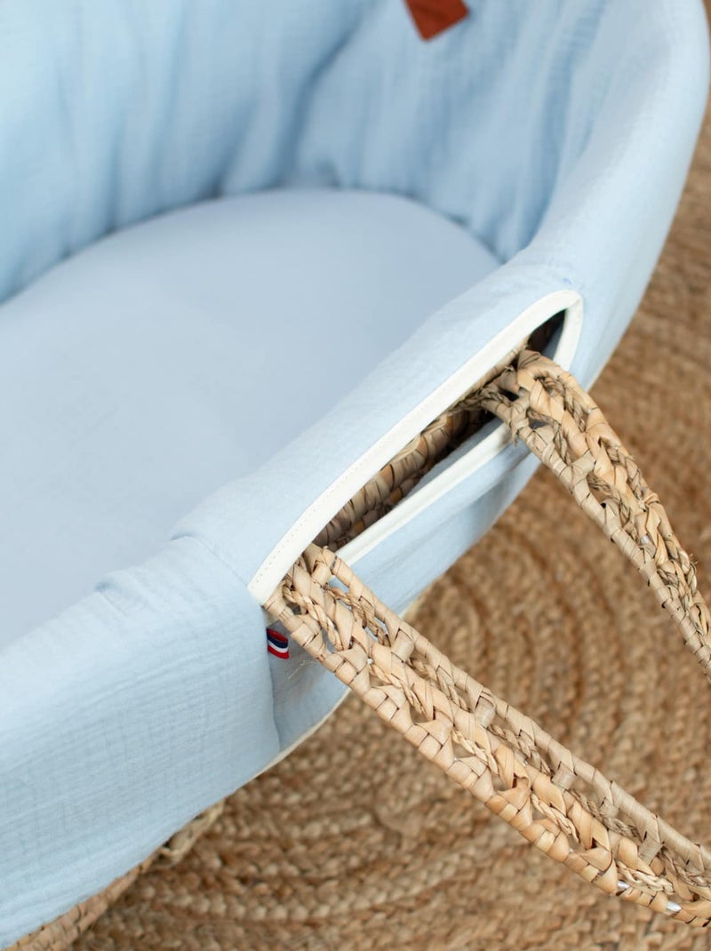 SEVIRA KIDS | Couffin bébé avec Matelas Habillage et Drap Housse Jeanne Bleu - Kiabi