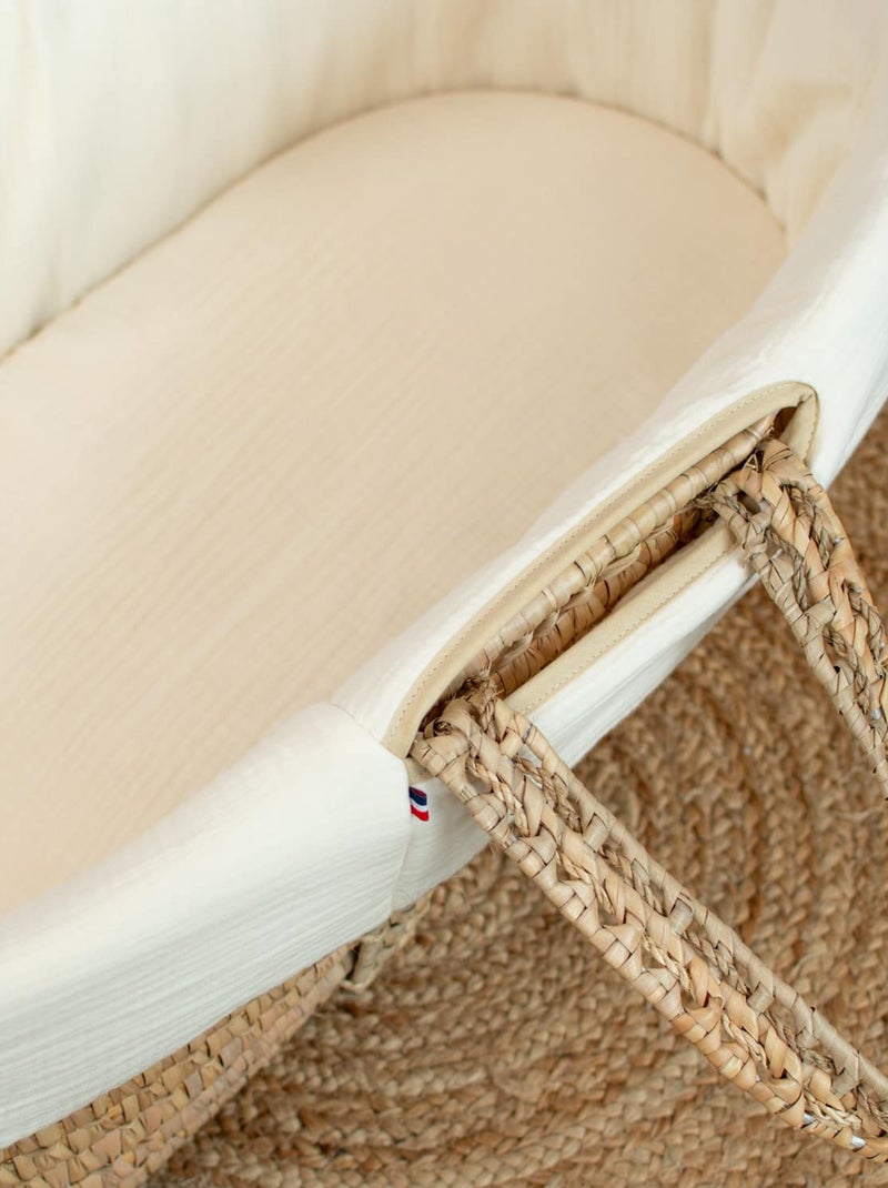 SEVIRA KIDS | Couffin bébé avec Matelas Habillage et Drap Housse Jeanne Ecru - Kiabi