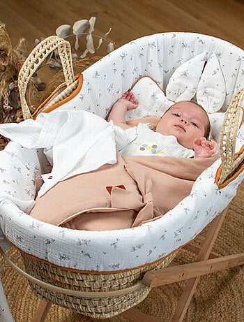 SEVIRA KIDS | Couffin bébé avec Matelas Habillage et Drap Housse Melody