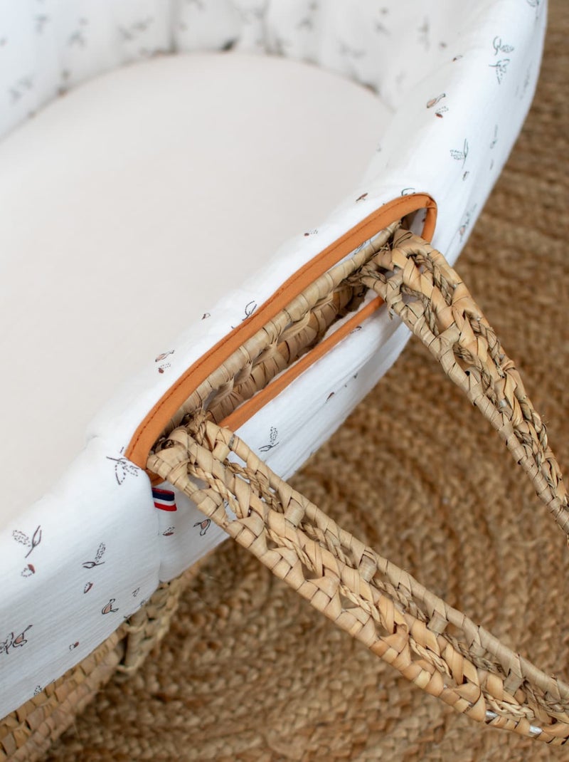 SEVIRA KIDS | Couffin bébé avec Matelas Habillage et Drap Housse Melody Blanc - Kiabi