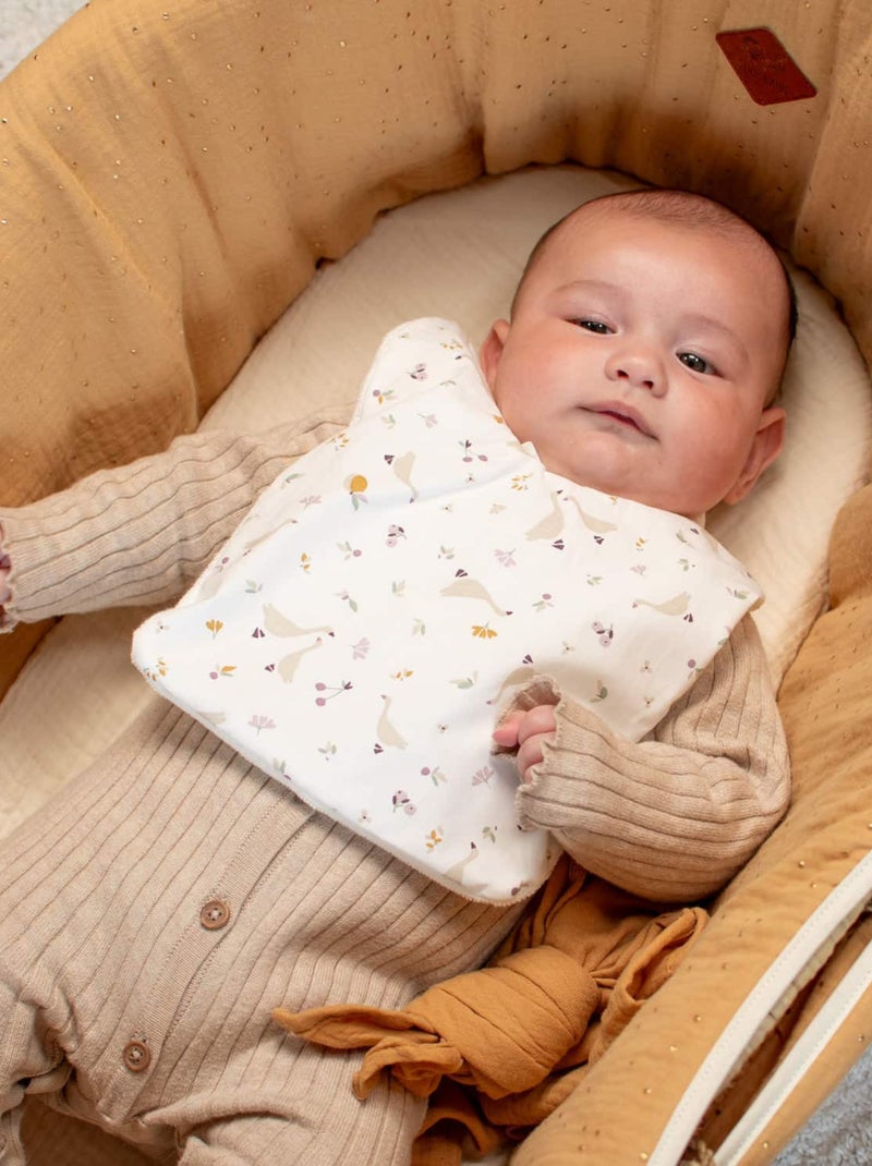 SEVIRA KIDS | Couffin bébé avec Matelas Habillage et Drap Housse Pois Dorés Taupe/Doré - Kiabi