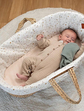 SEVIRA KIDS | Couffin bébé avec Matelas Habillage et Drap Housse Sidonia