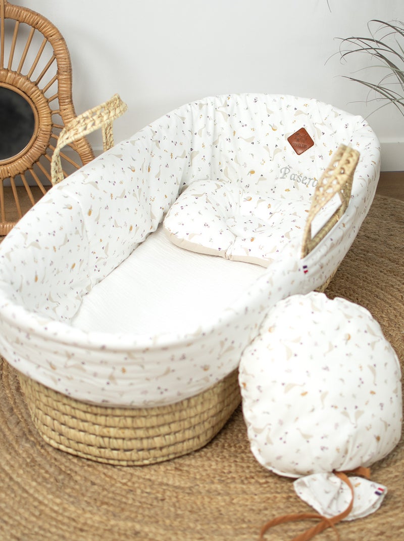 SEVIRA KIDS | Couffin bébé avec Matelas Habillage et Drap Housse Sidonia Beige - Kiabi