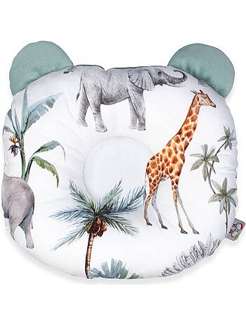 SEVIRA KIDS | Coussin anti tête plate en coton et velvet Safari