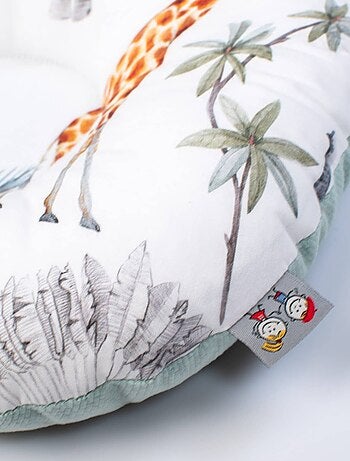 SEVIRA KIDS | Coussin anti tête plate en coton et velvet Safari