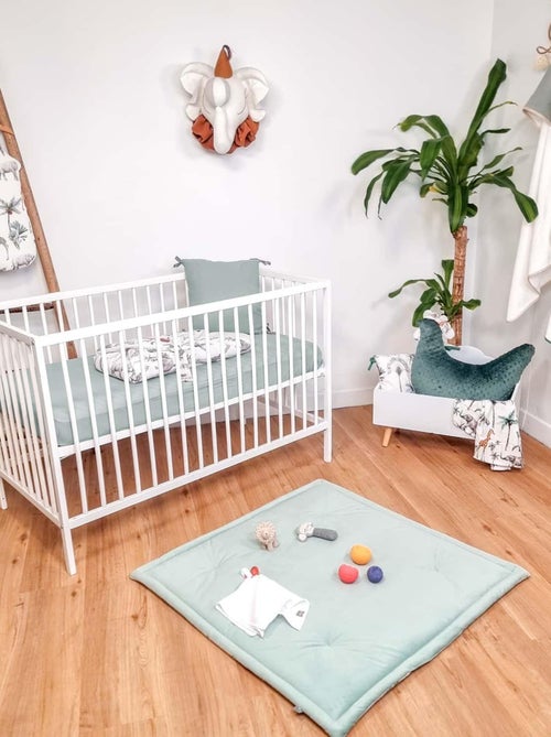 SEVIRA KIDS | Coussin anti tête plate en coton et velvet Safari - Kiabi