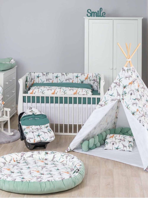 SEVIRA KIDS | Coussin anti tête plate en coton et velvet Safari - Kiabi