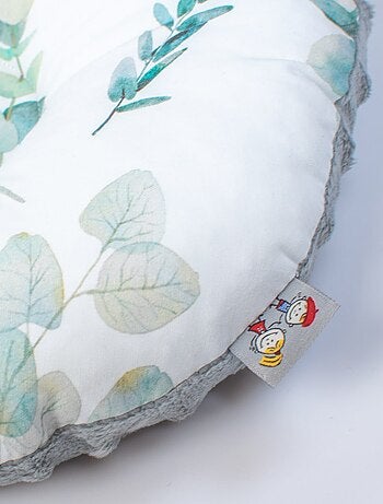 SEVIRA KIDS | Coussin anti tête plate réversible en minky Eucalyptus