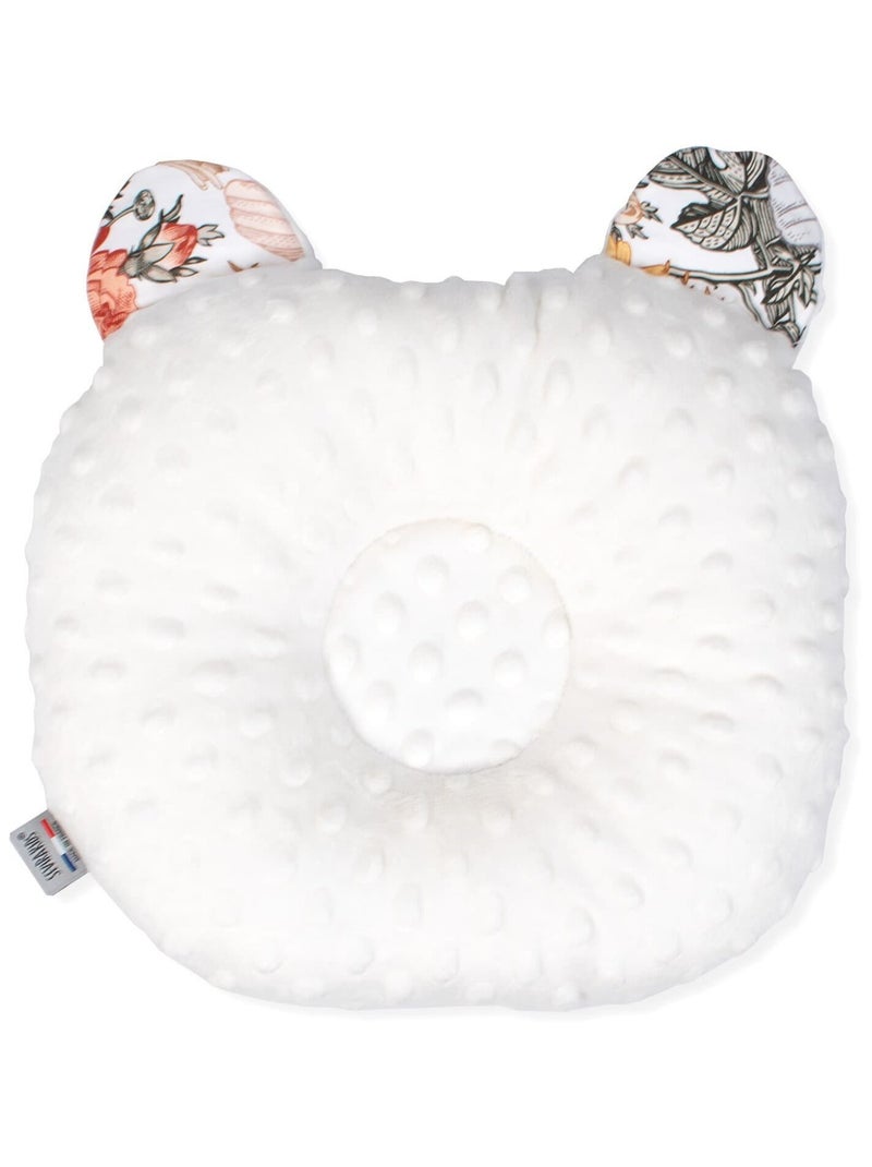 SEVIRA KIDS | Coussin anti tête plate réversible en minky Néo Vintage Ecru - Kiabi