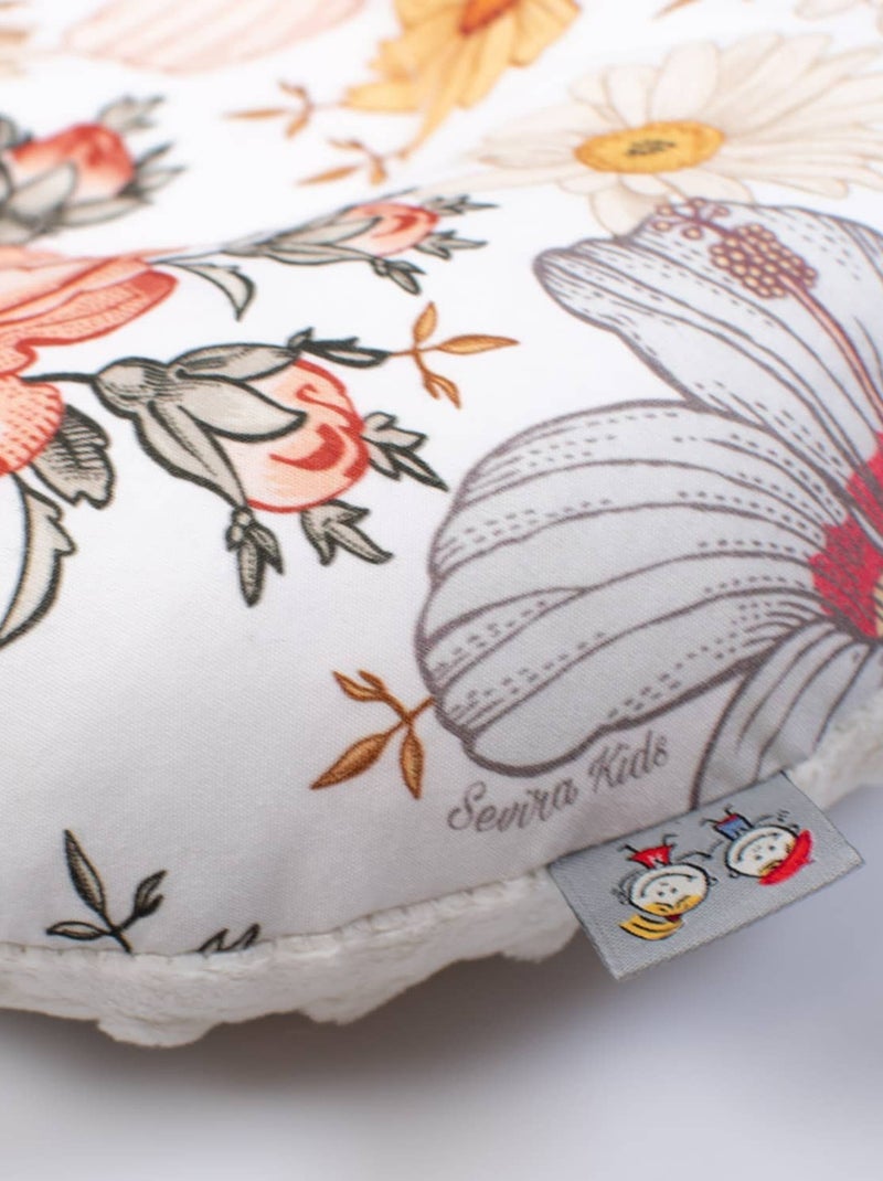 SEVIRA KIDS | Coussin anti tête plate réversible en minky Néo Vintage Ecru - Kiabi