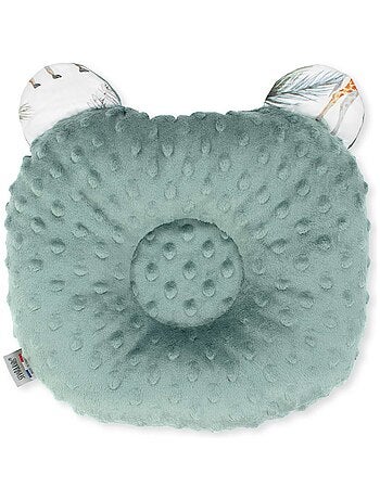 SEVIRA KIDS | Coussin anti tête plate réversible en minky Safari