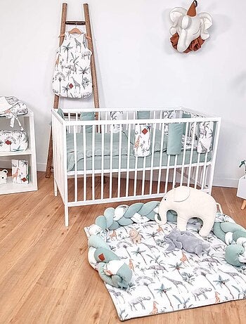 SEVIRA KIDS | Coussin anti tête plate réversible en minky Safari