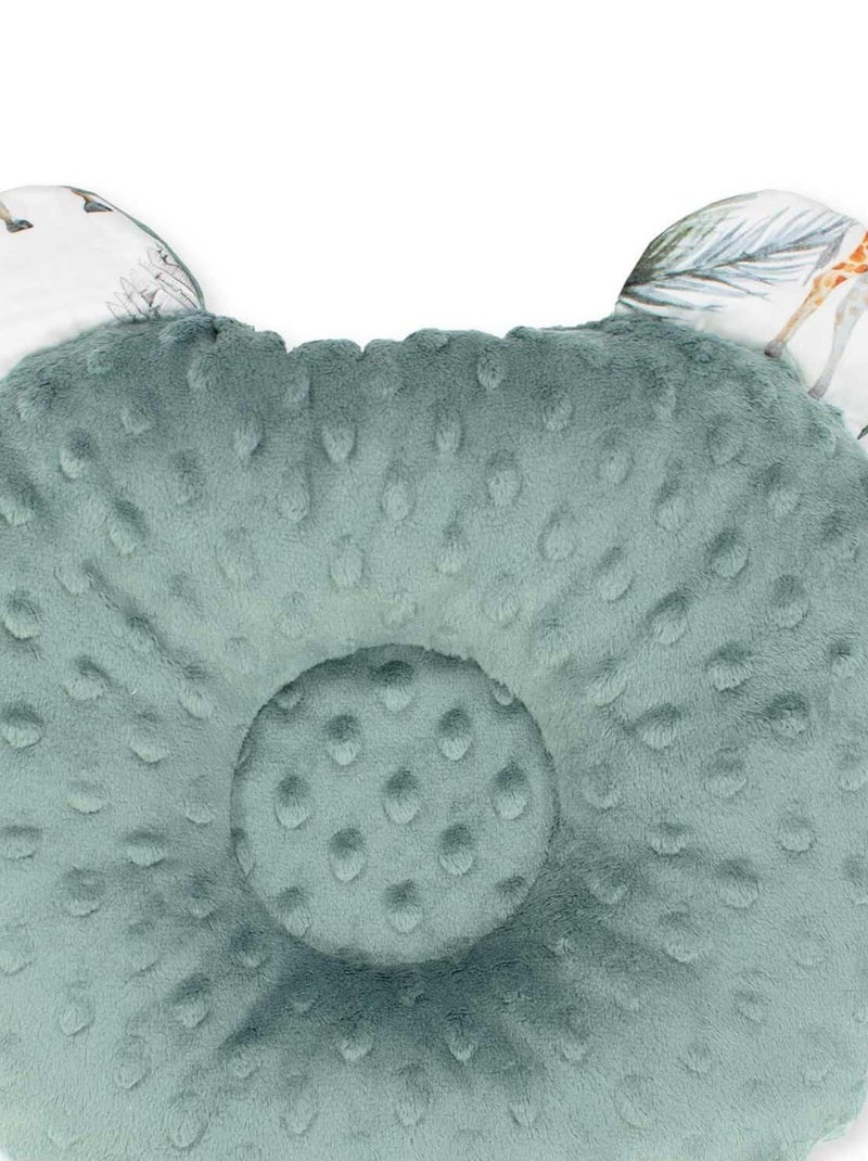 SEVIRA KIDS | Coussin anti tête plate réversible en minky Safari Vert - Kiabi