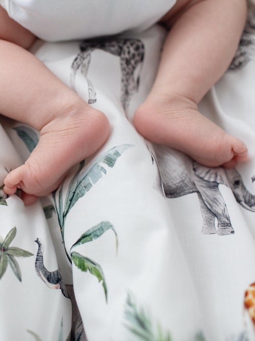 SEVIRA KIDS | Coussin anti tête plate réversible en minky Safari - Kiabi