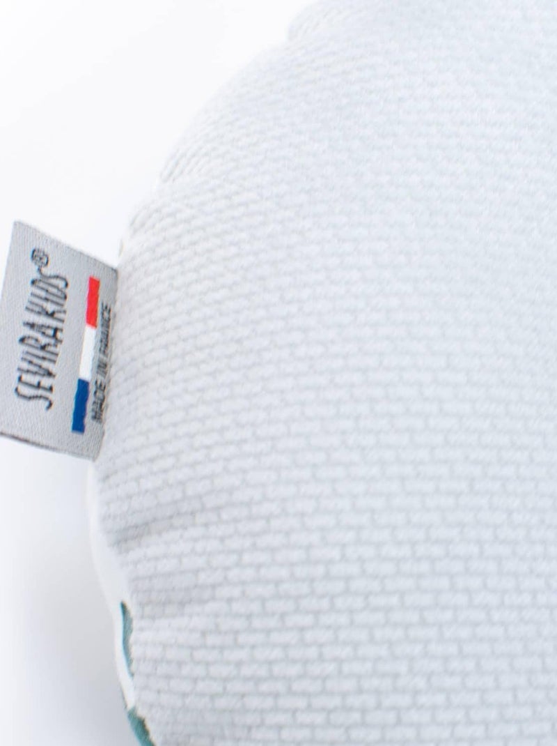 SEVIRA KIDS | Coussin anti-tête plate réversible en velvet Eucalyptus Gris - Kiabi
