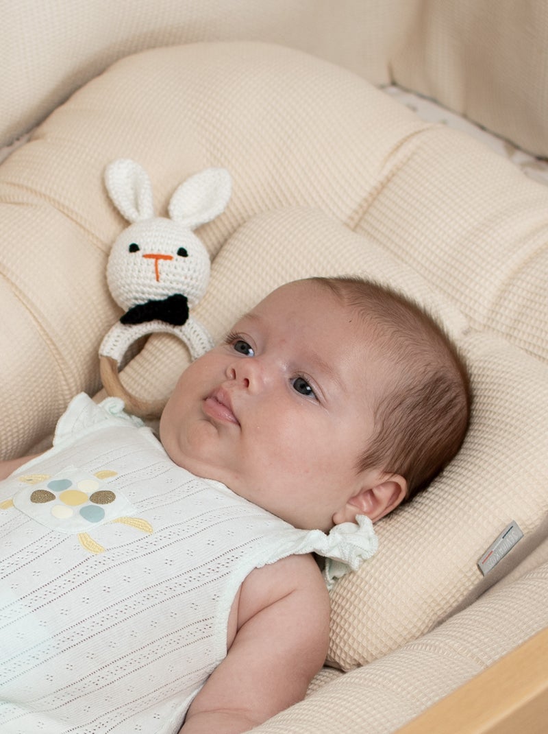 SEVIRA KIDS | Coussin cale-tête ergonomique en coton Nid d'abeille Beige - Kiabi