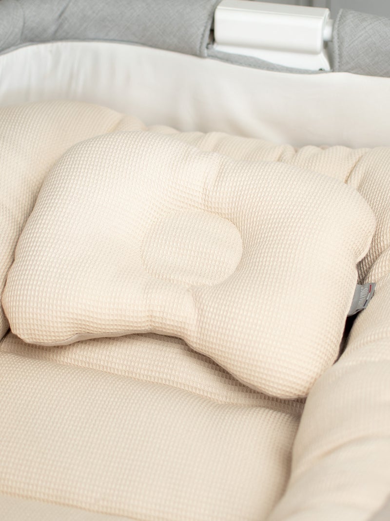 SEVIRA KIDS | Coussin cale-tête ergonomique en coton Nid d'abeille Beige - Kiabi