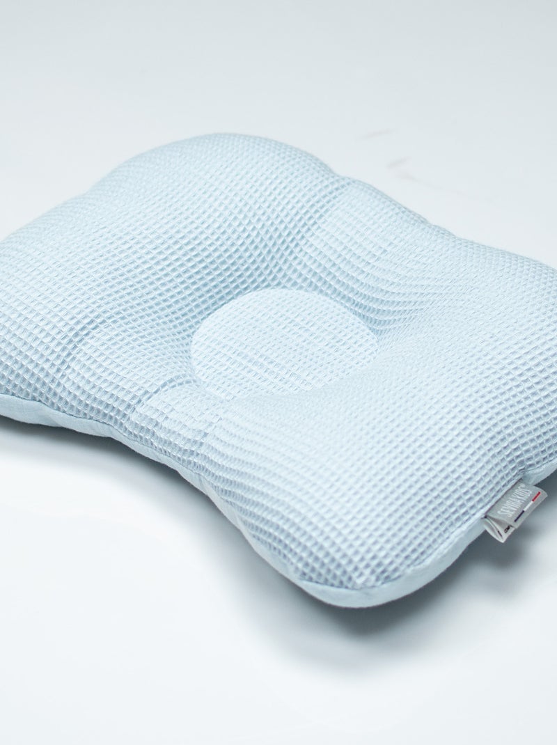 SEVIRA KIDS | Coussin cale-tête ergonomique en coton Nid d'abeille Bleu - Kiabi