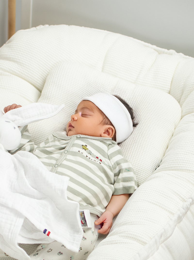SEVIRA KIDS | Coussin cale-tête ergonomique en coton Nid d'abeille Ecru - Kiabi