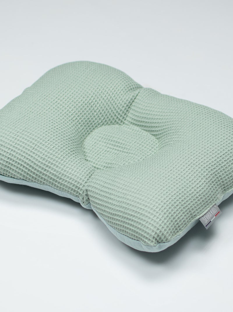SEVIRA KIDS | Coussin cale-tête ergonomique en coton Nid d'abeille Vert - Kiabi