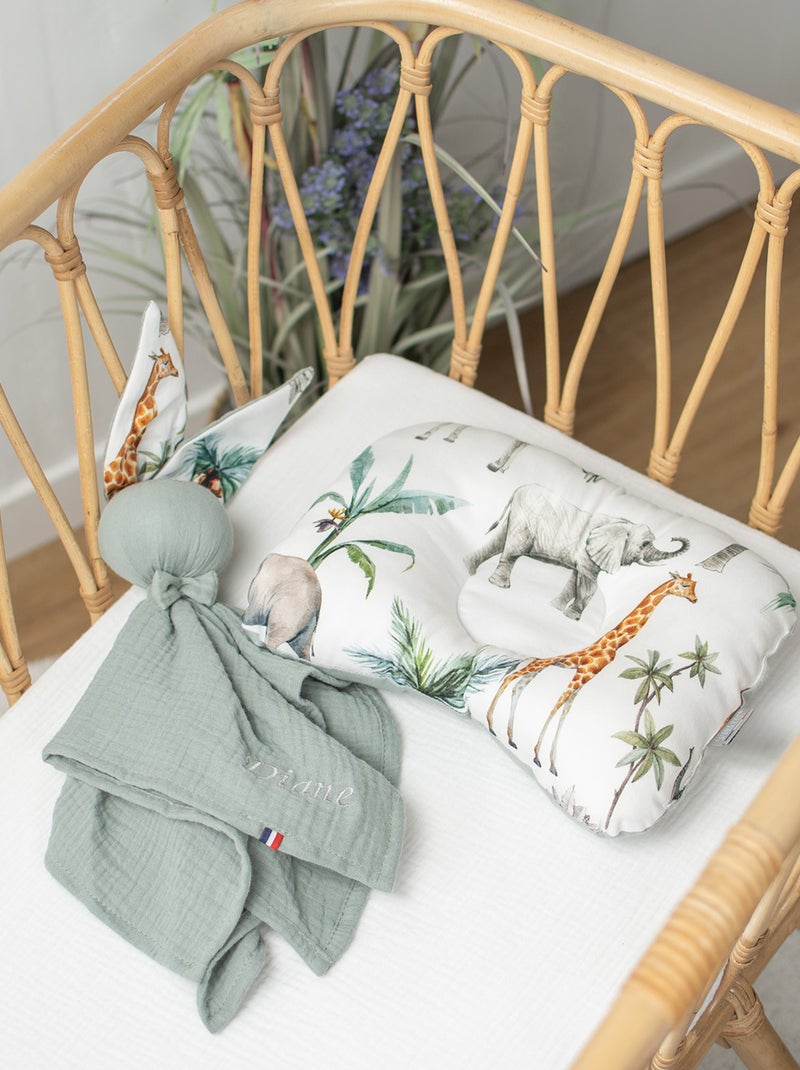 SEVIRA KIDS | Coussin cale-tête ergonomique en coton Safari Blanc - Kiabi
