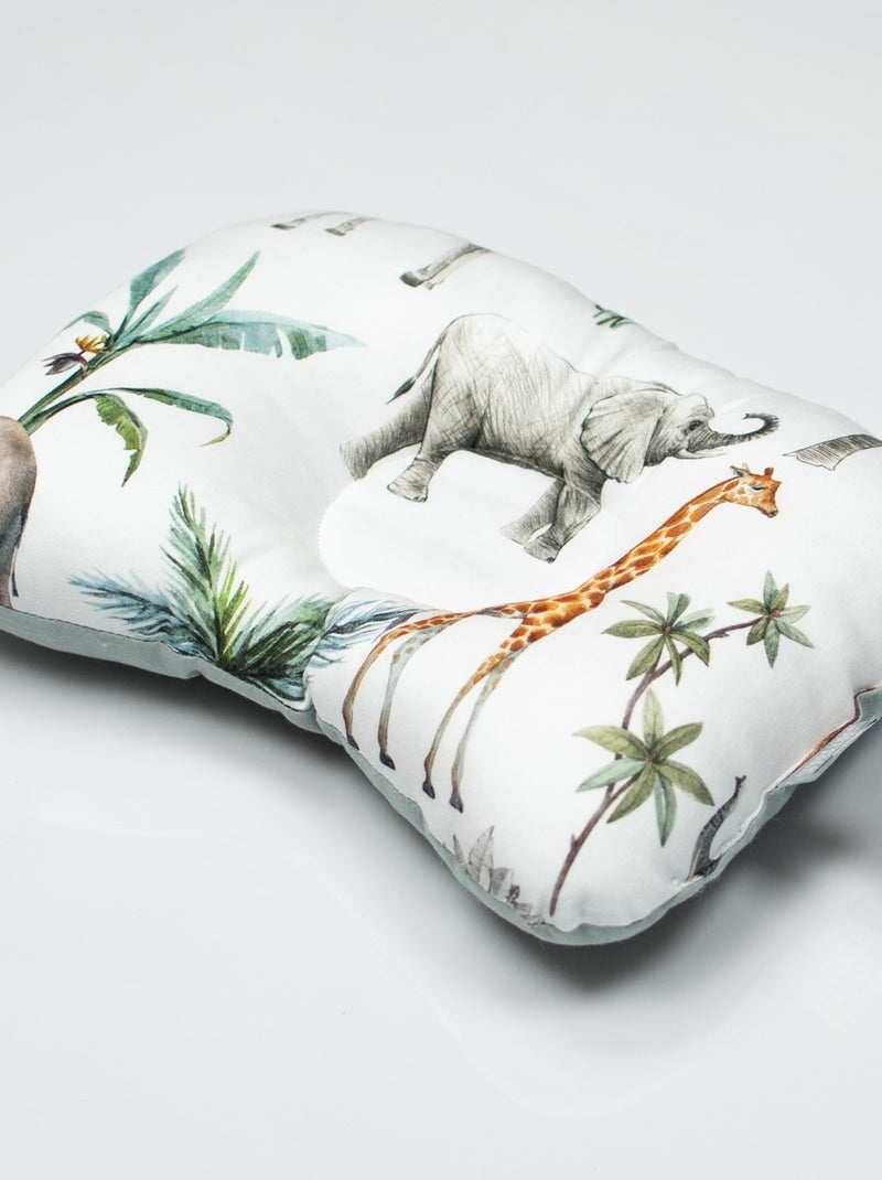 SEVIRA KIDS | Coussin cale-tête ergonomique en coton Safari Blanc - Kiabi