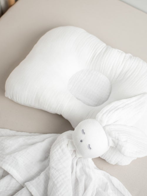 SEVIRA KIDS | Coussin cale-tête ergonomique en gaze de coton Jeanne - Kiabi