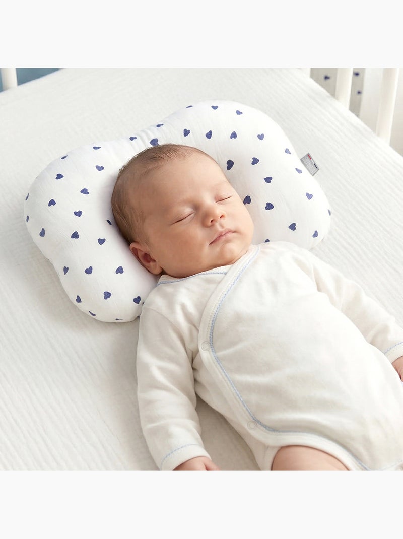 SEVIRA KIDS | Coussin cale-tête ergonomique en gaze de coton Lovio Bleu - Kiabi