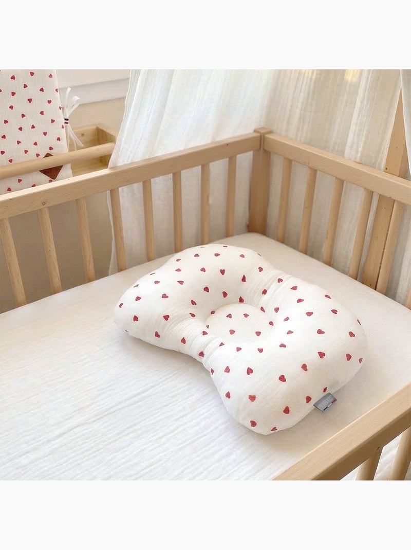 SEVIRA KIDS | Coussin cale-tête ergonomique en gaze de coton Lovio Rouge - Kiabi